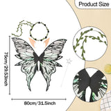 Maxbell Fairy Wings Cute Halloween Costume Accessories Decor Comfortable Fancy Dress Black