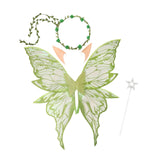 Maxbell Fairy Wings Cute Halloween Costume Accessories Decor Comfortable Fancy Dress Green
