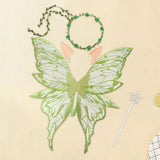 Maxbell Fairy Wings Cute Halloween Costume Accessories Decor Comfortable Fancy Dress Green