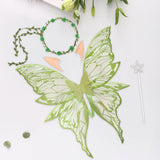 Maxbell Fairy Wings Cute Halloween Costume Accessories Decor Comfortable Fancy Dress Green