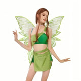 Maxbell Fairy Wings Cute Halloween Costume Accessories Decor Comfortable Fancy Dress Green