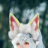 Maxbell Cat Ears Headband Comfortable Headpiece for Women Girls Daily wearing Makeup Yellow