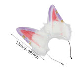 Maxbell Cat Ears Headband Comfortable Headpiece for Women Girls Daily wearing Makeup Purple