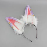 Maxbell Cat Ears Headband Comfortable Headpiece for Women Girls Daily wearing Makeup Purple