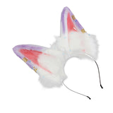 Maxbell Cat Ears Headband Comfortable Headpiece for Women Girls Daily wearing Makeup Purple