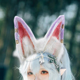 Maxbell Cat Ears Headband Comfortable Headpiece for Women Girls Daily wearing Makeup Purple