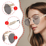 Maxbell Round Double Bridge Sunglasses Decor Eyewear for Holiday Dating Party
