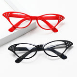 Maxbell 8Pcs Cat Rhinestone Glasses Retro 50S 60S Old Lady Glasses for Women Holiday