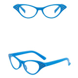 Maxbell 8Pcs Cat Rhinestone Glasses Retro 50S 60S Old Lady Glasses for Women Holiday