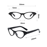 Maxbell 8Pcs Cat Rhinestone Glasses Retro 50S 60S Old Lady Glasses for Women Holiday