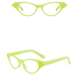 Maxbell 8Pcs Cat Rhinestone Glasses Retro 50S 60S Old Lady Glasses for Women Holiday