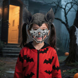 Maxbell Halloween Bat Costume Mask Accessories for Masquerade Birthday Party Friends Black and Silver