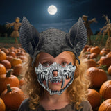Maxbell Halloween Bat Costume Mask Accessories for Masquerade Birthday Party Friends Black and Silver