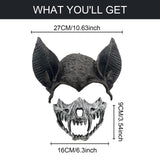 Maxbell Halloween Bat Costume Mask Accessories for Masquerade Birthday Party Friends Black and Silver