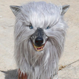 Maxbell Latex Wolf Head Mask Full Head for Stage Performance Themed Party Masquerade