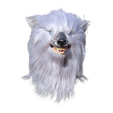 Maxbell Latex Wolf Head Mask Full Head for Stage Performance Themed Party Masquerade