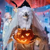 Maxbell Latex Wolf Head Mask Full Head for Stage Performance Themed Party Masquerade