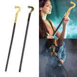 Maxbell Halloween Cane for Men Snake Head Shaped for Wedding Themed Party Stage Show Gold