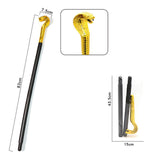 Maxbell Halloween Cane for Men Snake Head Shaped for Wedding Themed Party Stage Show Gold