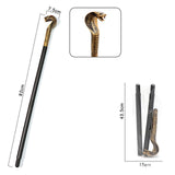 Maxbell Halloween Cane for Men Snake Head Shaped for Wedding Themed Party Stage Show Bronze