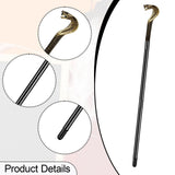 Maxbell Halloween Cane for Men Snake Head Shaped for Wedding Themed Party Stage Show Bronze