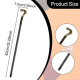 Maxbell Halloween Cane for Men Snake Head Shaped for Wedding Themed Party Stage Show Bronze