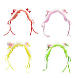 Maxbell Cat Ears Lolita Headband Cute for Party Supplies Stage Performances Carnival red
