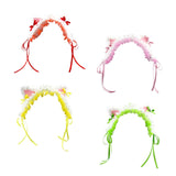 Maxbell Cat Ears Lolita Headband Cute for Party Supplies Stage Performances Carnival red