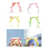 Maxbell Cat Ears Lolita Headband Cute for Party Supplies Stage Performances Carnival red