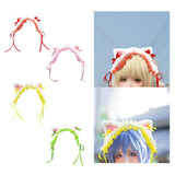 Maxbell Cat Ears Lolita Headband Cute for Party Supplies Stage Performances Carnival red