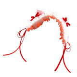 Maxbell Cat Ears Lolita Headband Cute for Party Supplies Stage Performances Carnival red