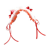 Maxbell Cat Ears Lolita Headband Cute for Party Supplies Stage Performances Carnival red