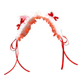 Maxbell Cat Ears Lolita Headband Cute for Party Supplies Stage Performances Carnival red
