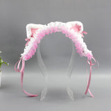 Maxbell Cat Ears Lolita Headband Cute for Party Supplies Stage Performances Carnival pink
