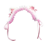 Maxbell Cat Ears Lolita Headband Cute for Party Supplies Stage Performances Carnival pink