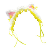 Maxbell Cat Ears Lolita Headband Cute for Party Supplies Stage Performances Carnival yellow