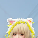 Maxbell Cat Ears Lolita Headband Cute for Party Supplies Stage Performances Carnival yellow