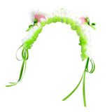 Maxbell Cat Ears Lolita Headband Cute for Party Supplies Stage Performances Carnival green