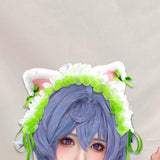 Maxbell Cat Ears Lolita Headband Cute for Party Supplies Stage Performances Carnival green