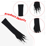 Maxbell Halloween Costume Paw Gloves Paw Gloves for Party Supplies Stage Performance Argent nail