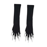Maxbell Halloween Costume Paw Gloves Paw Gloves for Party Supplies Stage Performance Argent nail