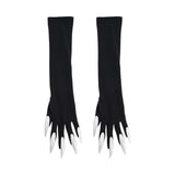 Maxbell Halloween Costume Paw Gloves Paw Gloves for Party Supplies Stage Performance Argent nail
