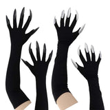 Maxbell Halloween Costume Paw Gloves Paw Gloves for Party Supplies Stage Performance black nail