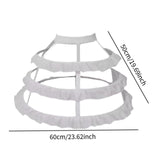 Maxbell Hoop Skirt Petticoat Liner Women Hoops Pannier Petticoat for Prom Dress Gown
