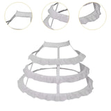 Maxbell Hoop Skirt Petticoat Liner Women Hoops Pannier Petticoat for Prom Dress Gown