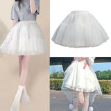 Maxbell Petticoat Skirt Ballet Short Lolita Skirt Support for Princess Wedding Party 35cm