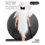 Maxbell Ghost Costume Onesie Fancy Party Long Cape Halloween Costume for Men