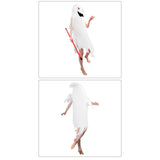 Maxbell Ghost Costume Onesie Fancy Party Long Cape Halloween Costume for Men