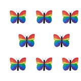 Maxbell 8Pcs Rainbow Butterfly Hair Clips Cute for Masquerade Hair Styling Accessory