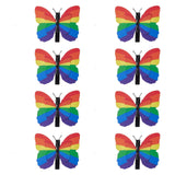 Maxbell 8Pcs Rainbow Butterfly Hair Clips Cute for Masquerade Hair Styling Accessory